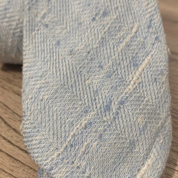 GANT Rugger Blue White Linen Neck Tie - Picture 2 of 9